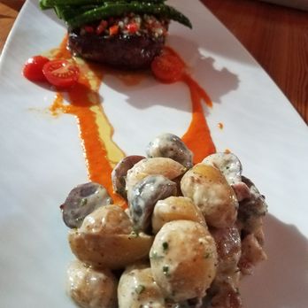 Bliss - Steak, asparagus and potato salad. - New American Near Me - San Antonio, Texas Bliss - Steak, asparagus and potato salad. - New American Near Me - San Antonio, Texas