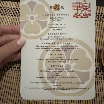 Hana Izumi - Menu from 12/11/2024 - Japanese Near Me - Millbrae, California Hana Izumi - Menu from 12/11/2024 - Japanese Near Me - Millbrae, California