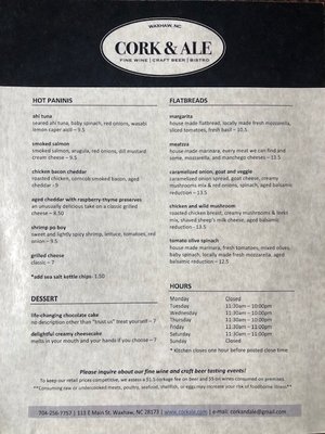 Menu photo 4 CORK & ALE Waxhaw, NC Menu photo 4 CORK & ALE Waxhaw, NC