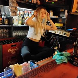 Eiffel Bar - Our bartender Laura had gotten #elf #ears !