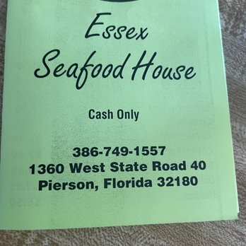 Essex Seafood Two - Take menu - Seafood Near Me - Pierson, Florida