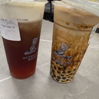 Wushiland Boba - Black Tea Macchiato and brown sugar - Bubble Tea Near Me - Anaheim, California Wushiland Boba - Black Tea Macchiato and brown sugar - Bubble Tea Near Me - Anaheim, California