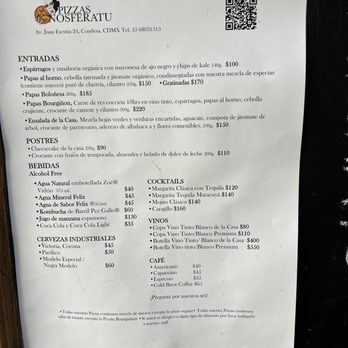 Nosferatu - Menu - Pizza Near Me - Ciudad de México, DIF Nosferatu - Menu - Pizza Near Me - Ciudad de México, DIF