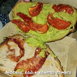 Avocado, Egg & Roasted Tomato Sandwich (egg missing)