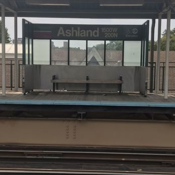 CTA - Ashland - Nice little cubby area to protect you from the weather - Public Transportation Near Me - Chicago, Illinois