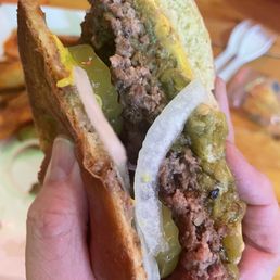Green Chile Cheeseburger