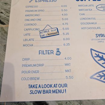 Little Bear Coffee - Menu 1 Nov 2025 - Coffee & Tea Near Me - Albuquerque, New Mexico