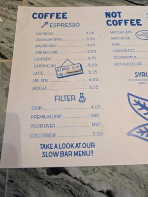 Menu photo 2 Little Bear Coffee Albuquerque, NM