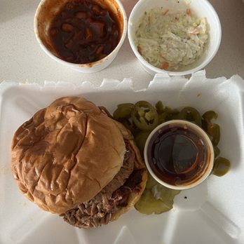 Slap's BBQ - BBQ Pulled Pork Sandwich Baked Beans Coleslaw - Barbeque Near Me - Kansas City, Kansas Slap's BBQ - BBQ Pulled Pork Sandwich Baked Beans Coleslaw - Barbeque Near Me - Kansas City, Kansas