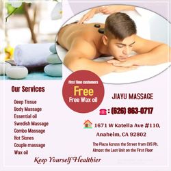 Jiayu Massage - Asian Body Massage helps to relax the entire body, increases circulation of the blood and  treats emotion, mind and spirit.