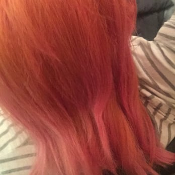 Dramatics NYC - Pink and orange disaster by Stretch. - Hair Salons Near Me - New York, New York Dramatics NYC - Pink and orange disaster by Stretch. - Hair Salons Near Me - New York, New York