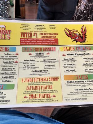 Menu photo 4 Steamboat Bills Lake Charles, LA