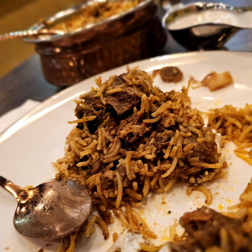 Hyderabadi Zaiqa - Goat Fry Biryani. $18.99. Very tasty tender goat. Would recommend. - Indian Near Me - New York, New York Hyderabadi Zaiqa - Goat Fry Biryani. $18.99. Very tasty tender goat. Would recommend. - Indian Near Me - New York, New York