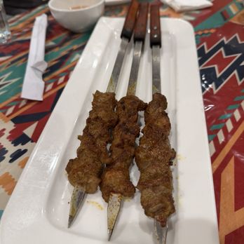 Turan Uyghur Kitchen - Beef Kebabs - Halal Near Me - Houston, Texas