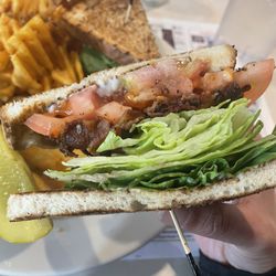 Americana Diner & Restaurant - BLT Sandwich with spicy waffle fries