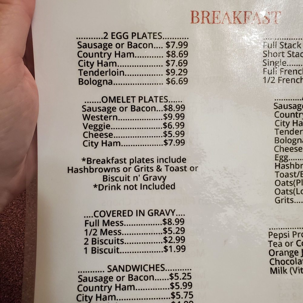 Donna's Restaurant - Menu as of 9-23-22 - Southern Near Me - Dickson, Tennessee Donna's Restaurant - Menu as of 9-23-22 - Southern Near Me - Dickson, Tennessee
