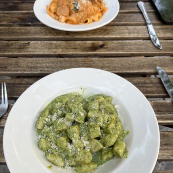 Bistro La Baia - Gnocchi pesto and Sausage pappardelle - Italian Near Me - Philadelphia, Pennsylvania