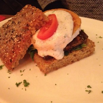 Restaurace Maitrea - goat cheese sandwich - Vegetarian Near Me - Prague, Puerto Rico
