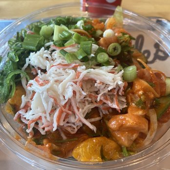Pokeworks - Poke Bowl - Large (3 Proteins) spicy salmon, spicy tuna, shrimp on kale noodle - Poke Near Me - Flushing, New York Pokeworks - Poke Bowl - Large (3 Proteins) spicy salmon, spicy tuna, shrimp on kale noodle - Poke Near Me - Flushing, New York