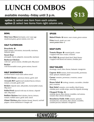 Menu photo 3 Kenwood's Kitchen & Tap Costa Mesa, CA Menu photo 3 Kenwood's Kitchen & Tap Costa Mesa, CA