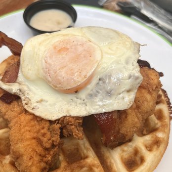 Bacon Bitch - Waffle with chicken and bacon - Sandwiches Near Me - Miami Beach, Florida