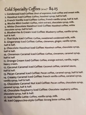Menu photo 6 A & B Coffeehouse and Cafe West Branch, MI