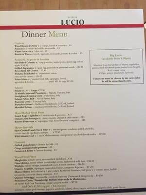 Menu photo 3 Osteria Lucio Dublin, D