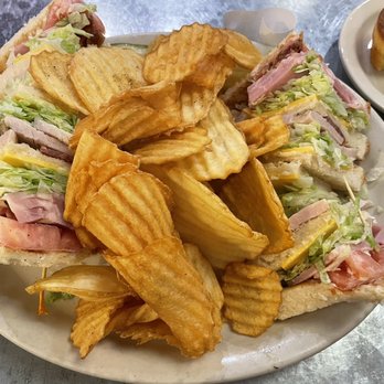 Norma's Cafe - The club sandwich is huge. Two people could share this meal. The potato chips are crispy and seasoned well. - Cafes Near Me - Frisco, Texas