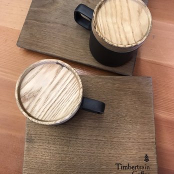 Timbertrain Coffee Roasters - Gastown - Pour overs presented on a wood plate. - Coffee Roasteries Near Me - Vancouver, British Columbia Timbertrain Coffee Roasters - Gastown - Pour overs presented on a wood plate. - Coffee Roasteries Near Me - Vancouver, British Columbia