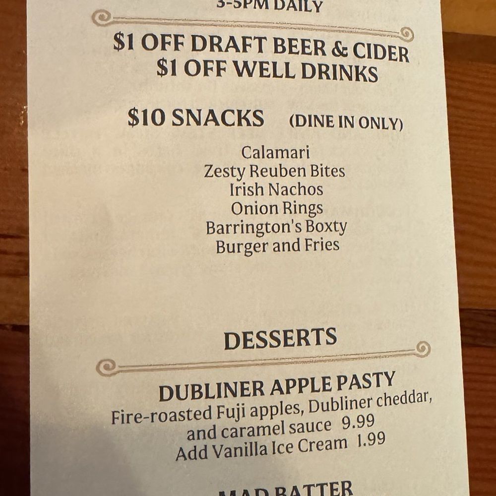 Barrington's Irish Bar and Grill - Desserts - Cocktail Bars Near Me - Oak Harbor, Washington Barrington's Irish Bar and Grill - Desserts - Cocktail Bars Near Me - Oak Harbor, Washington