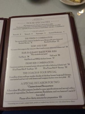Menu photo 2 Coach & Four Roanoke, VA Menu photo 2 Coach & Four Roanoke, VA