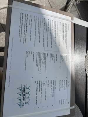 Menu photo 1 Four Marlins Oceanfront Dining Key West, FL