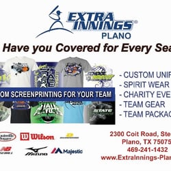 Extra Innings - Plano - Custom shirts, uniforms, and apparel for your business or team sport.