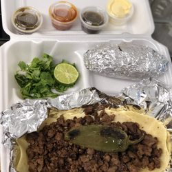 Antojitos Xpress - Asada Tacos with three special sauces