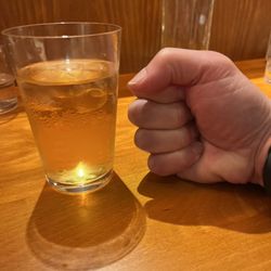 BAO - This is what a 4 GBP small glass of tea looks like at BAO.  And that's how full it was when I received it.