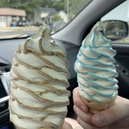 Butter Pecan and Blue Goo Favor Burst both Large