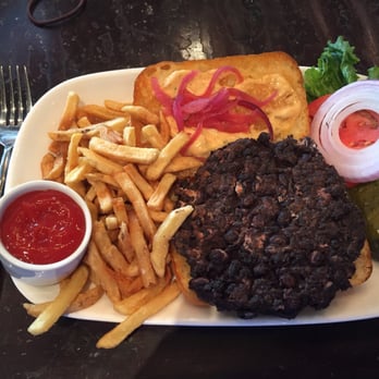 Harvest - Vegan Blackbean Burger - delicious ! - New American Near Me - Hershey, Pennsylvania