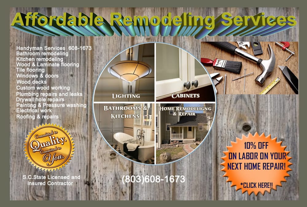 Slide of Affordable Remodeling Services