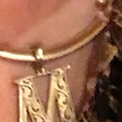 Cartel Jewelry - M charm with diamond! All designed by Ken! Gorgeous!