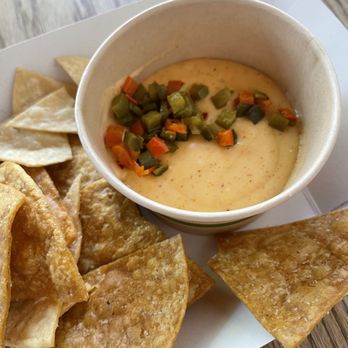 Heads And Tails Barbecue - Queso with tortilla chips - Barbeque Near Me - Berkeley, California