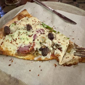 Fellini's Pizza - Slice of pizza, Fellini special I think...? - Pizza Near Me - Atlanta, Georgia Fellini's Pizza - Slice of pizza, Fellini special I think...? - Pizza Near Me - Atlanta, Georgia