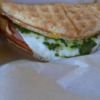 Bruxie - green eggs and ham waffle. - Sandwiches Near Me - Orange, California