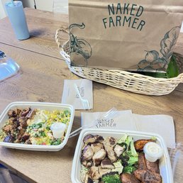 Build your own plate with quinoa street corn honey chicken & Mac & cheese and the other is the Local Farmer Plate Build your own plate with quinoa street corn honey chicken & Mac & cheese and the other is the Local Farmer Plate