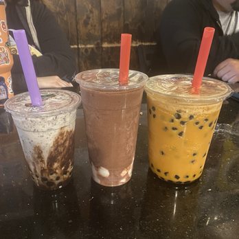 Boba Cafe - cookies and cream milk drink, strawberry truffle milk tea and thai milk tea. - Bubble Tea Near Me - Riverside, California
