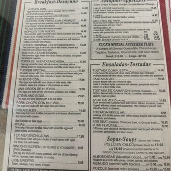 Cuca's Restaurant - Breakfast menu - Mexican Near Me - Fresno, California Cuca's Restaurant - Breakfast menu - Mexican Near Me - Fresno, California