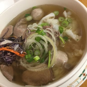 Pho 170 - Steak Combo Pho (I added the red cabbage and carrots) - Vietnamese Near Me - Middletown, Connecticut
