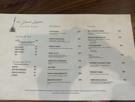 Menu photo 1 The Desert Spoon Spring Branch, TX Menu photo 1 The Desert Spoon Spring Branch, TX