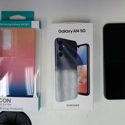 Metro by T-Mobile - These are the new Samsung A14 5G phone and the cellphone case. They are free phone and a free case.