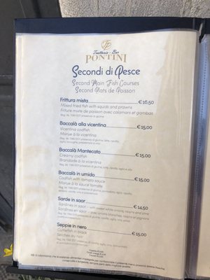 Menu photo 1 Trattoria Pontini Venezia, VE Menu photo 1 Trattoria Pontini Venezia, VE