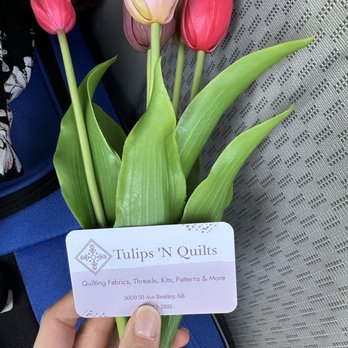 Tulips ‘N Quilts - Beautiful timeless tulips... - Fabric Stores Near Me - Bentley, Alberta Tulips ‘N Quilts - Beautiful timeless tulips... - Fabric Stores Near Me - Bentley, Alberta